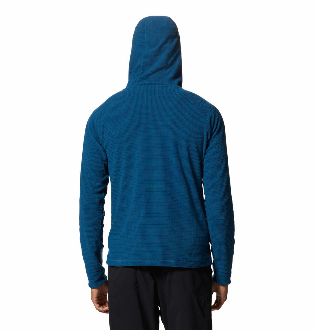 Mountain Hardwear Men Blue Summit Grid Hoody