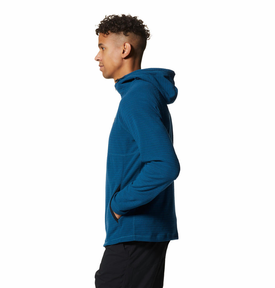 Mountain Hardwear Men Blue Summit Grid Hoody
