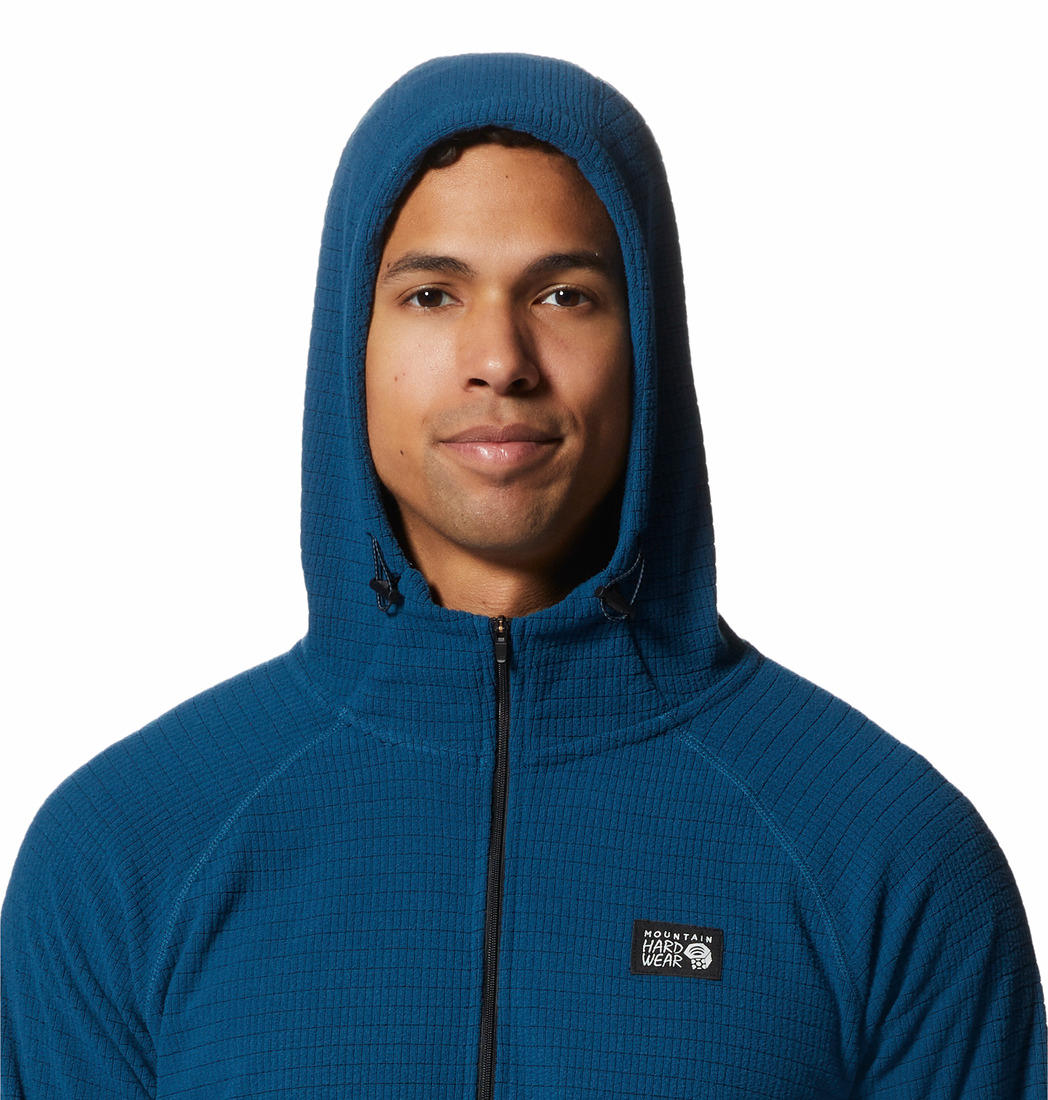 Mountain Hardwear Men Blue Summit Grid Hoody