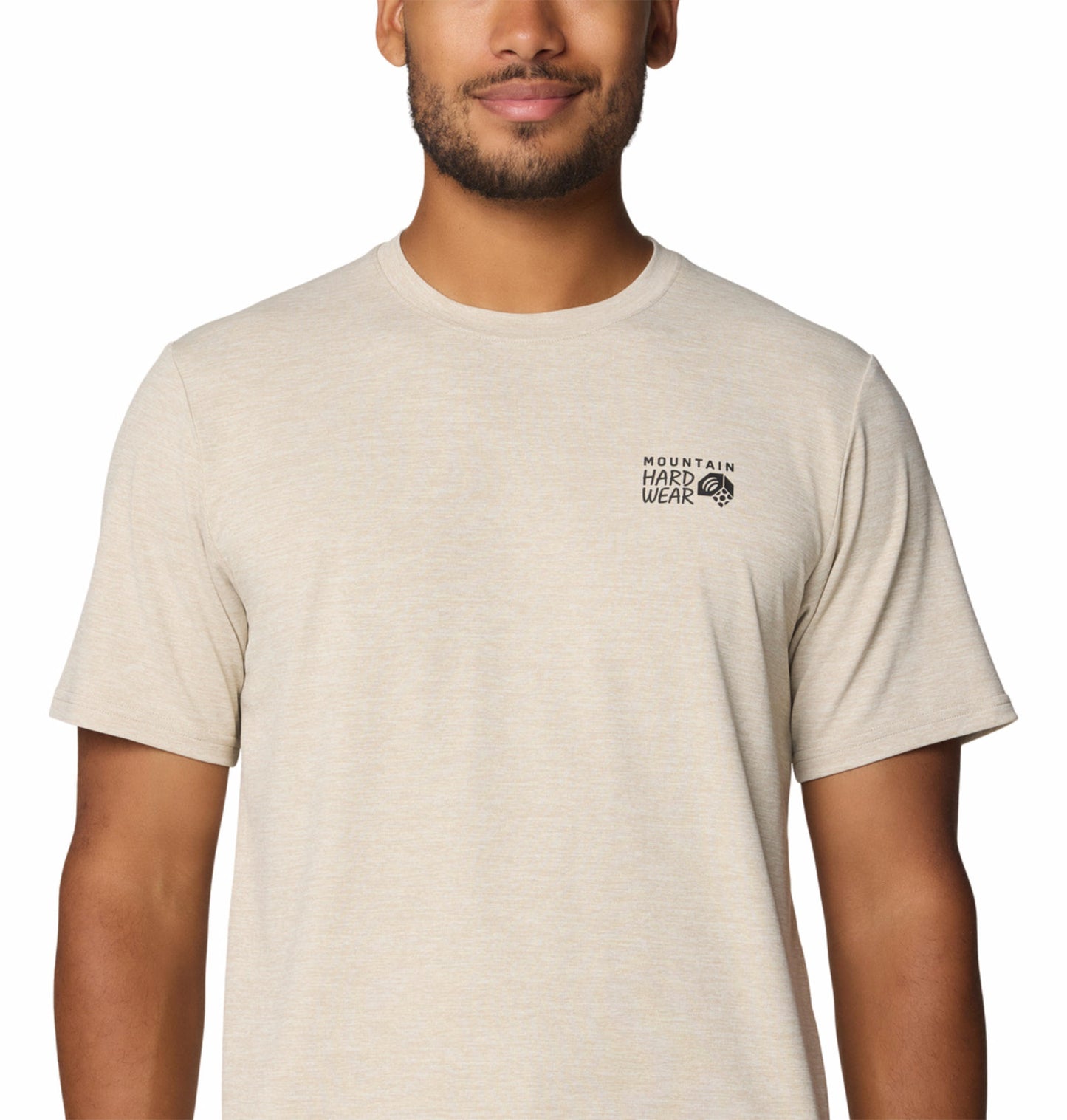 Mountain Hardwear Men Beige UPF 50 Sunblocker Tshirt (Sun Protection)