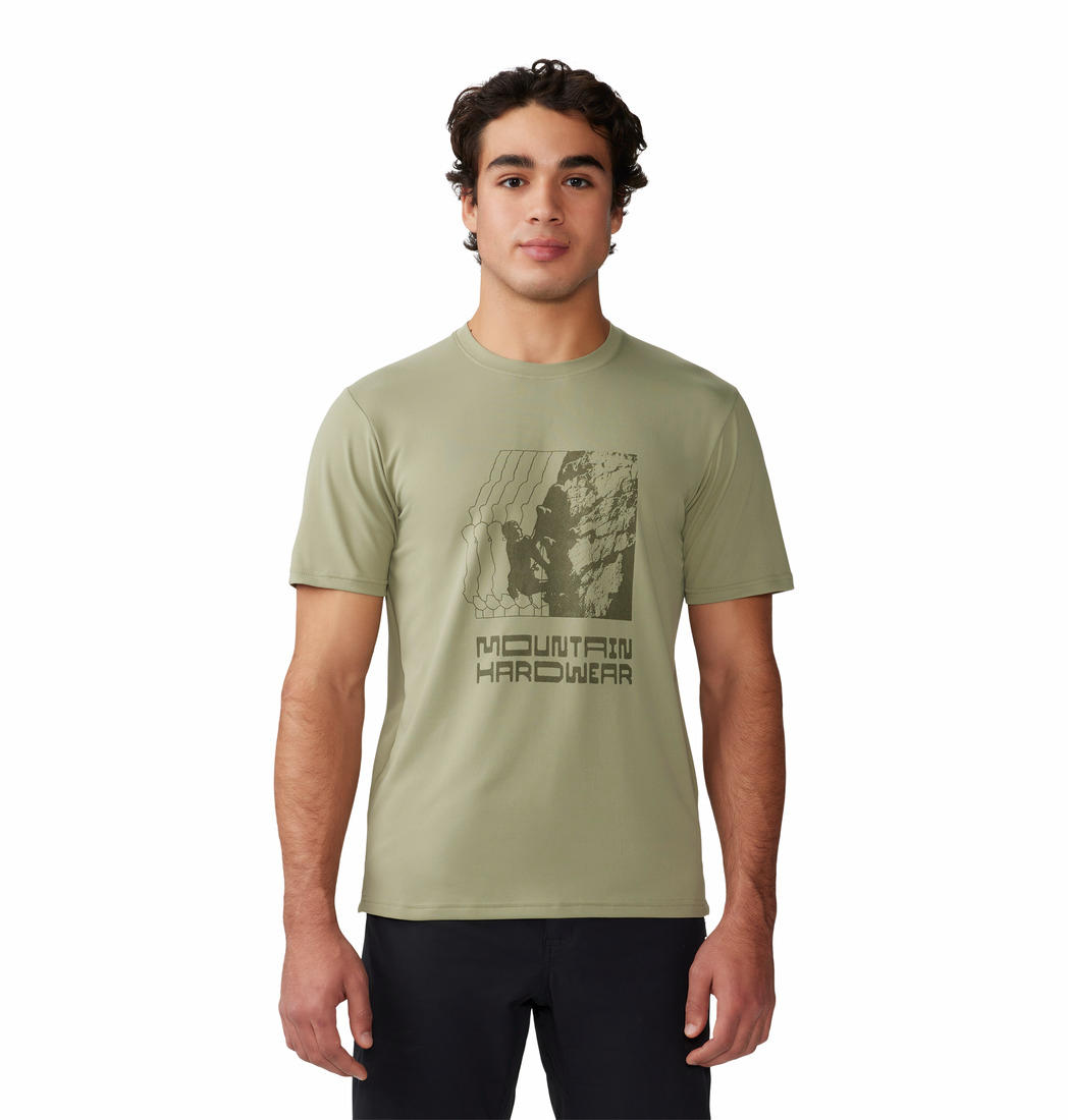 Mountain Hardwear Mens Green Sunblocker Short Sleeve