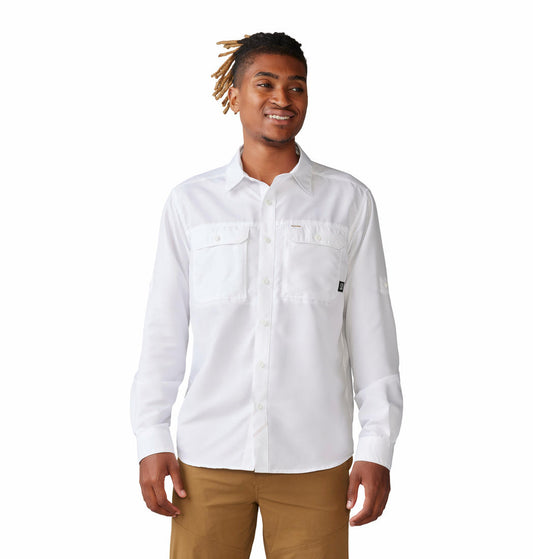 Mountain Hardwear Mens White Canyon Long Sleeve Shirt