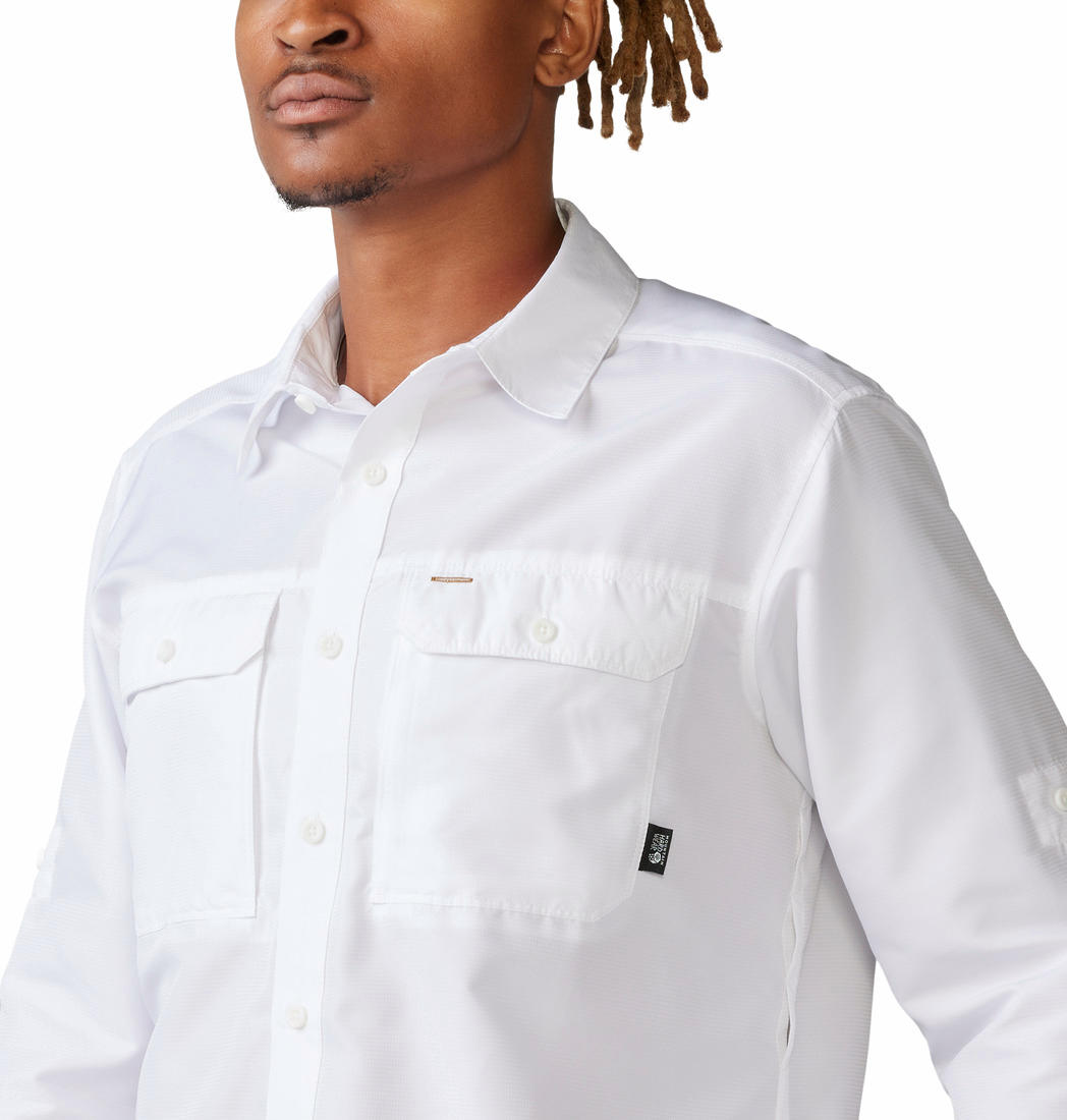 Mountain Hardwear Mens White Canyon Long Sleeve Shirt