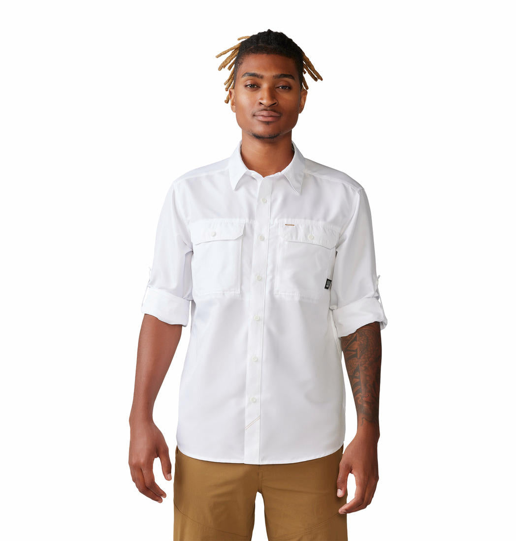 Mountain Hardwear Mens White Canyon Long Sleeve Shirt