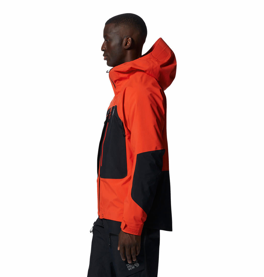 Mountain Hardwear Men Orange GORE-TEX Pro Routefinder Rain Jacket