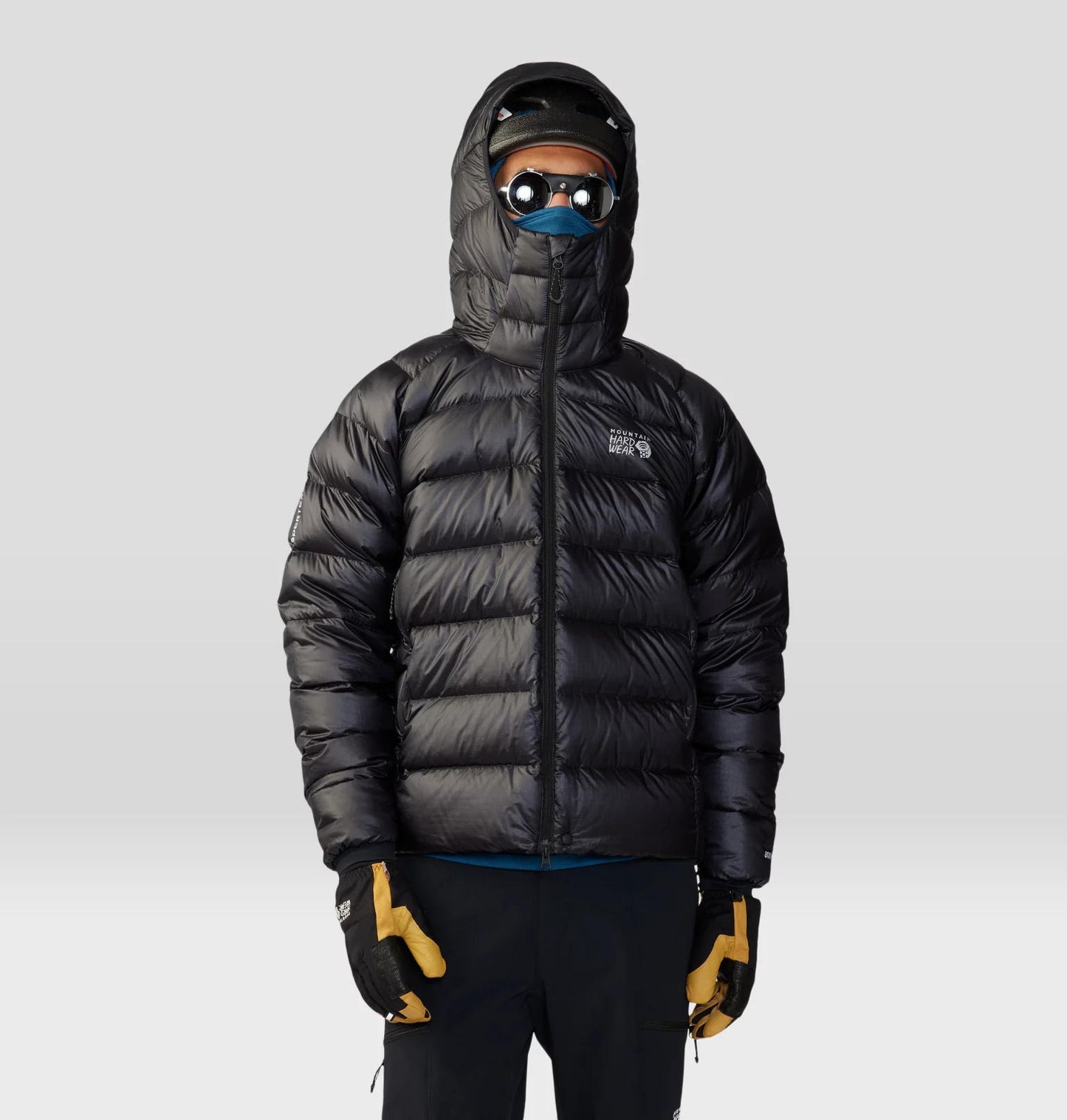 Mountain Hardwear Mens Black Phantom Alpine Down Hooded Jacket