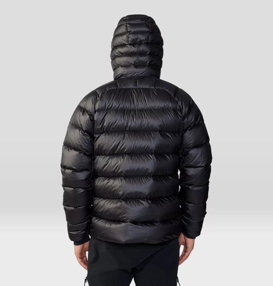 Mountain Hardwear Mens Black Phantom Alpine Down Hooded Jacket