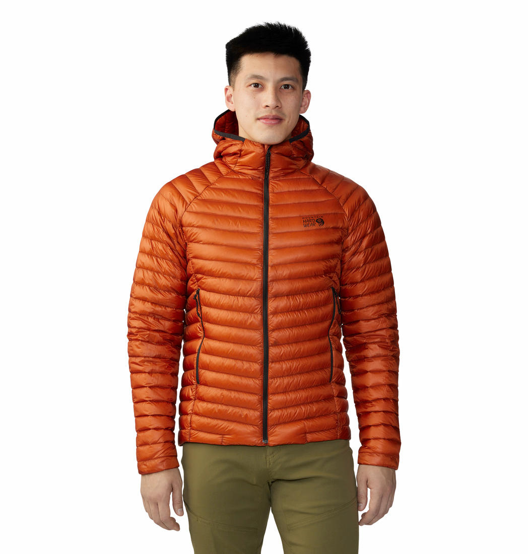 Mountain Hardwear Men Orange Ghost Whisperer/2 Hoody