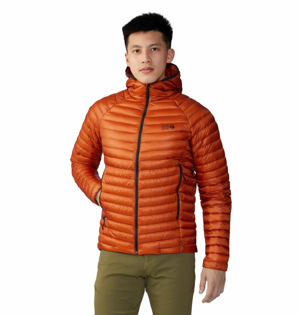 Mountain Hardwear Men Orange Ghost Whisperer/2 Hoody
