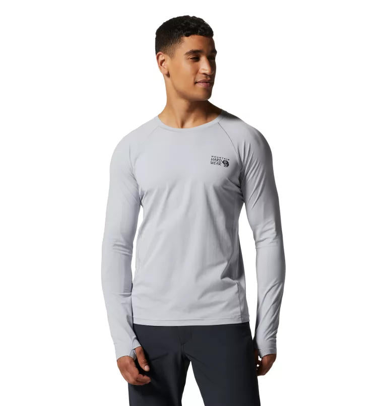 Mountain Hardwear Men Grey Mountain Stretch Long Sleeve (Non Returnable)