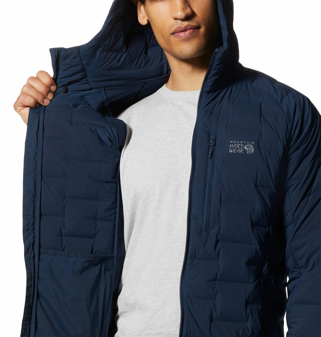 Mountain Hardwear Mens Blue Stretchdown Hoody