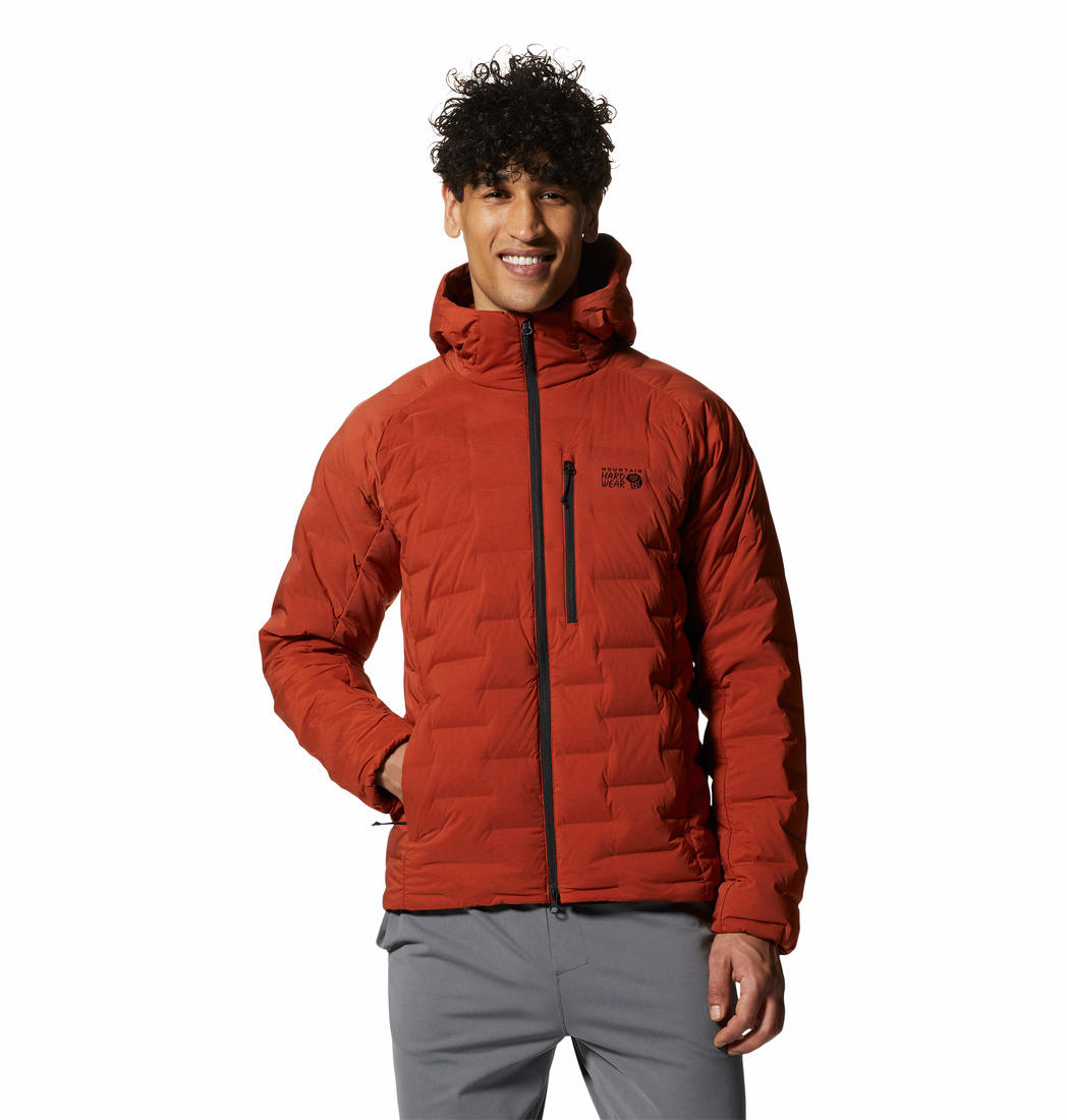 Mountain Hardwear Mens Red Stretchdown Hoody