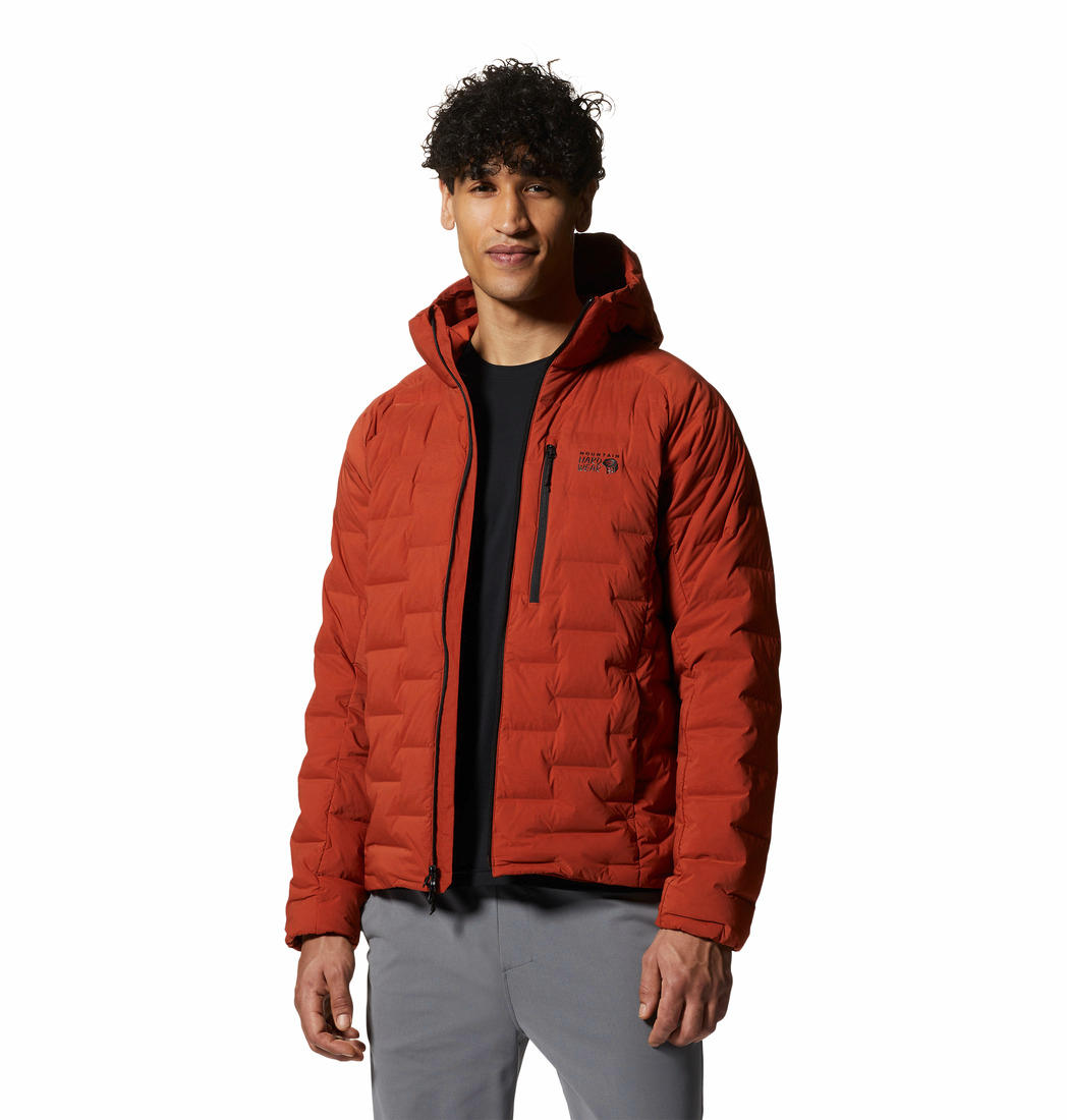 Mountain Hardwear Mens Red Stretchdown Hoody