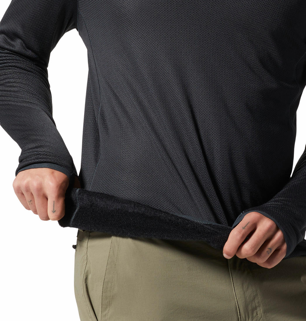 Mountain Hardwear Men Black AirMesh Long Sleeve Crew (Non Returnable)