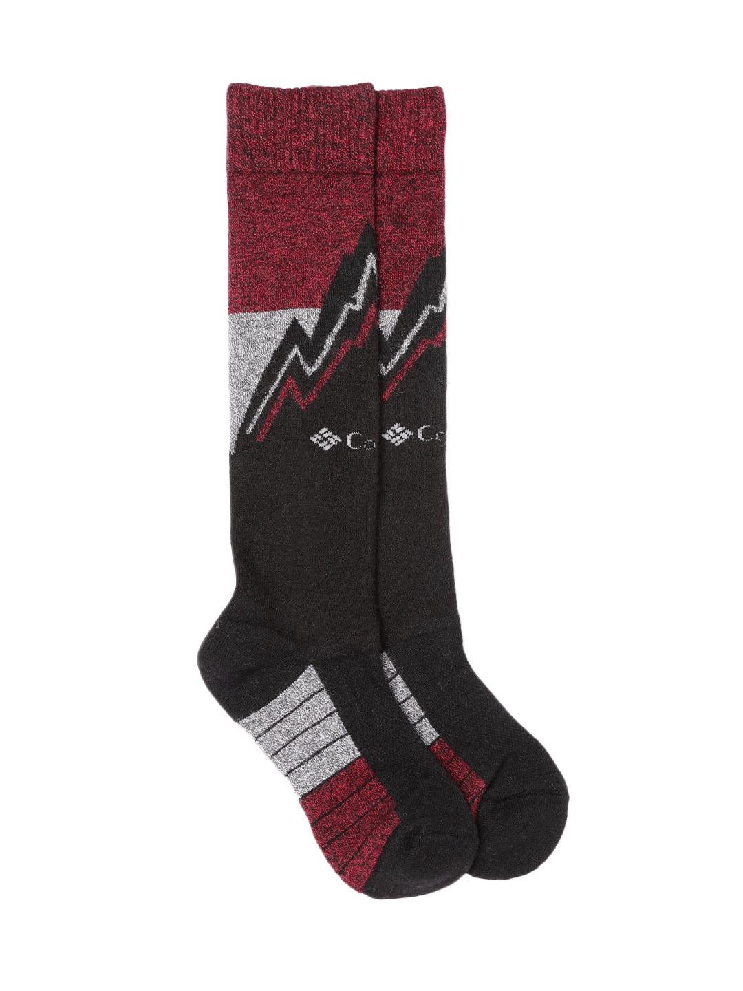 Columbia Unisex Black SOCKS UX 1P SKI OTC/MEDIUM 1P  (1 Pair) (Non Returnable)