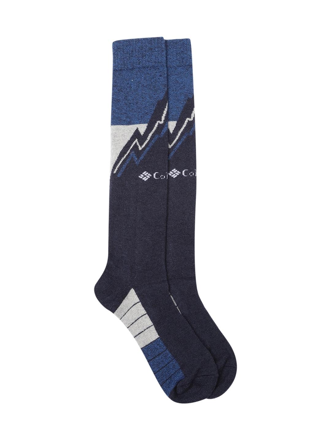 Columbia Unisex Blue SOCKS UX 1P SKI OTC/LARGE 1P C  (1 Pair) (Non Returnable)