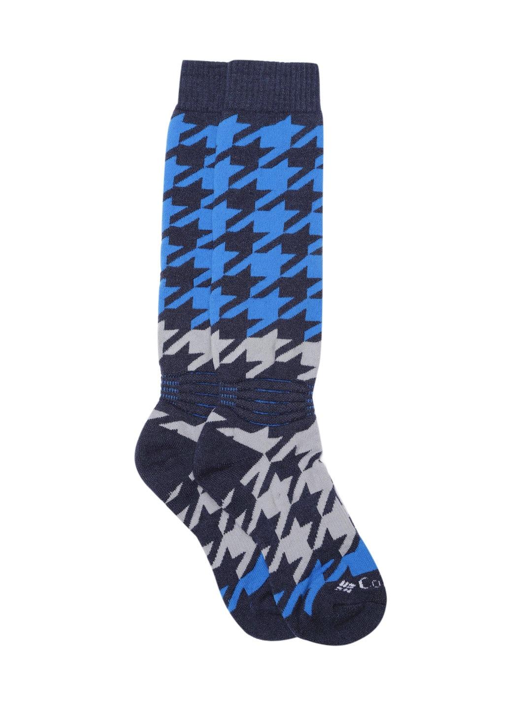 Columbia Unisex Blue SOCKS UX 1P SNWBRD/MED-HNDSTH  (1 Pair) (Non Returnable)