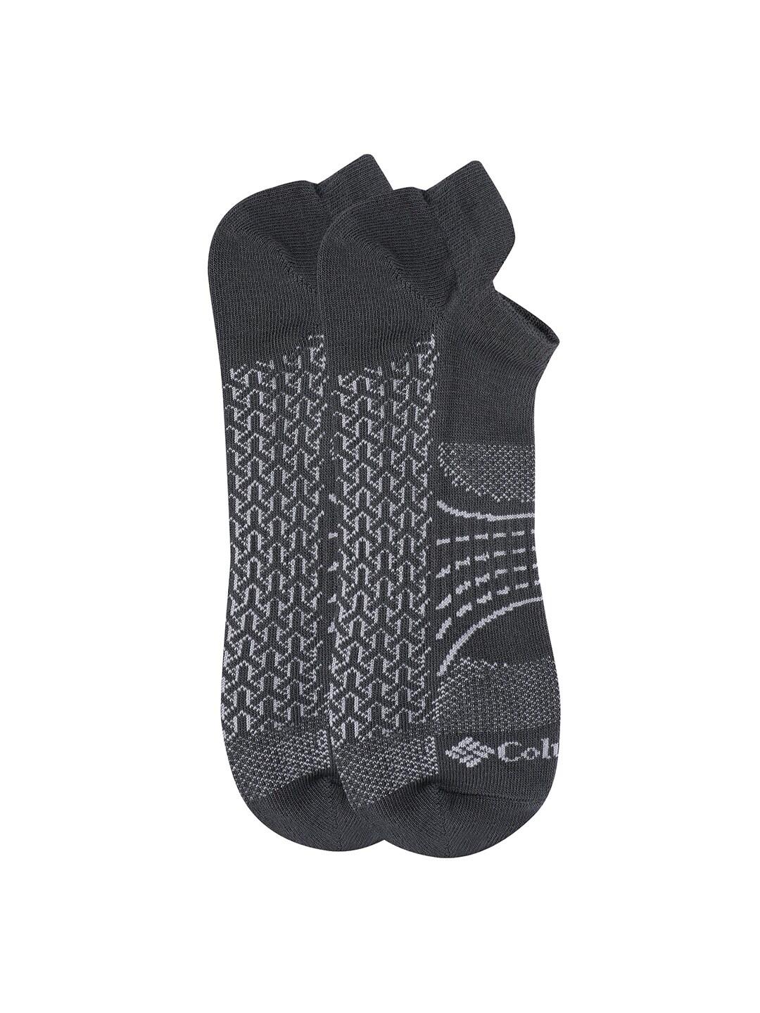 Columbia Men Grey SOCKS MN 2P NOSHO-ACTV-MAPPED (2 Pairs) (Non Returnable)