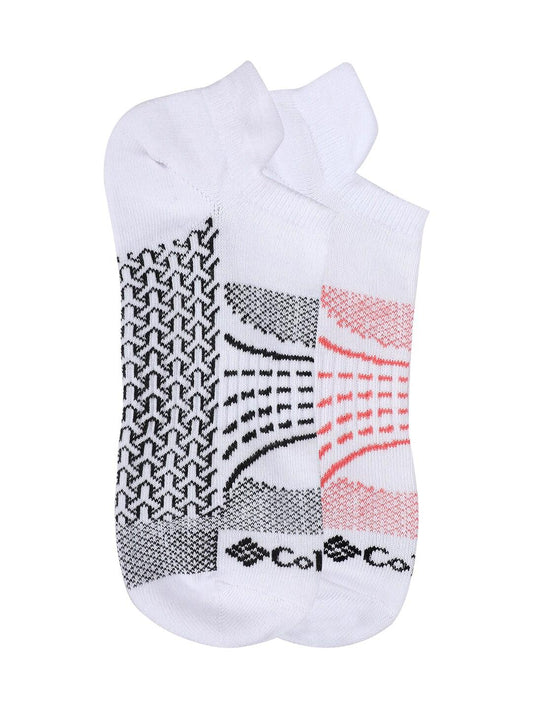 Columbia Women White SOCKS WM 2P NOSHO-ACTV-MAPPED (2 Pairs) (Non Returnable)