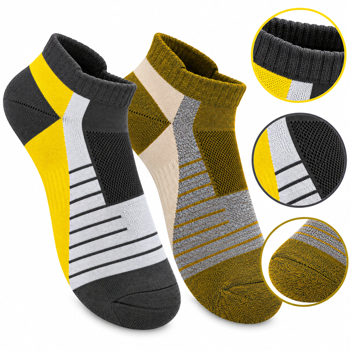 Columbia Men Multi Lightweight Active No Show Socks Pack of 2 (Non Returnable)