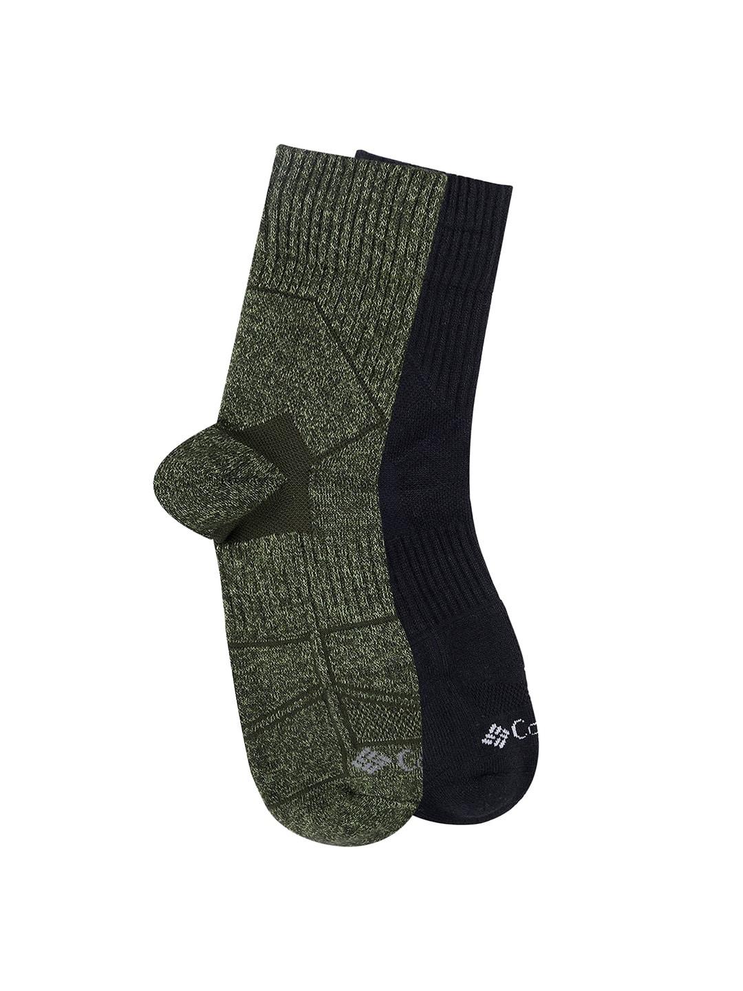 Columbia Men Black SOCKS MN 2P HIKE QTR-HEELPWR 2  (2 Pair) (Non Returnable)