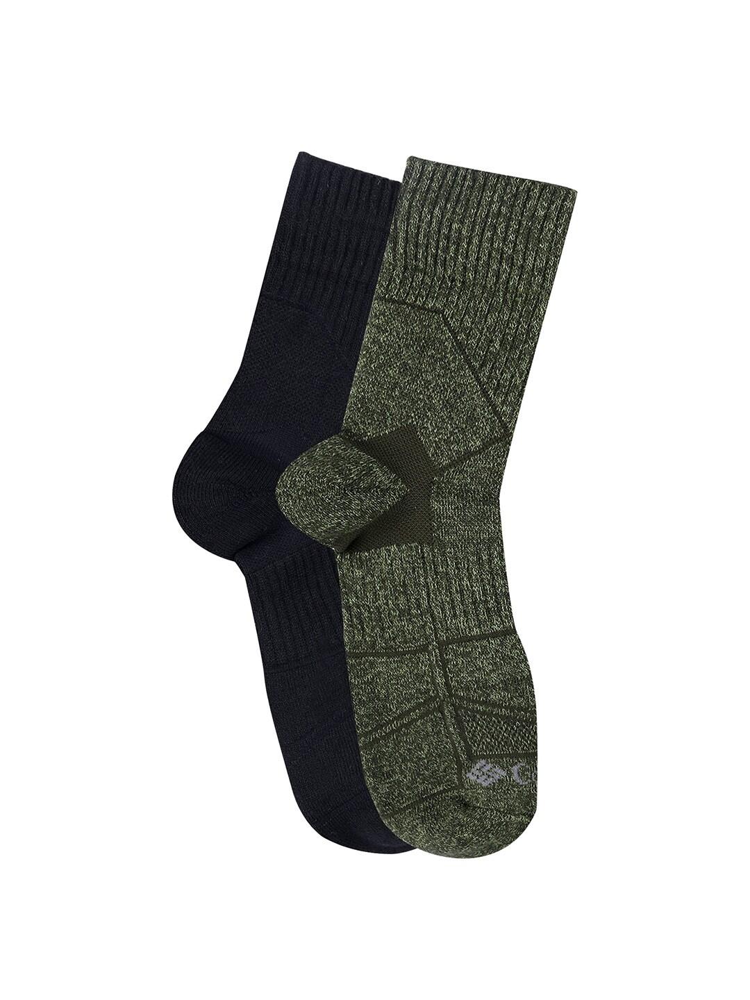 Columbia Men Black SOCKS MN 2P HIKE QTR-HEELPWR 2  (2 Pair) (Non Returnable)