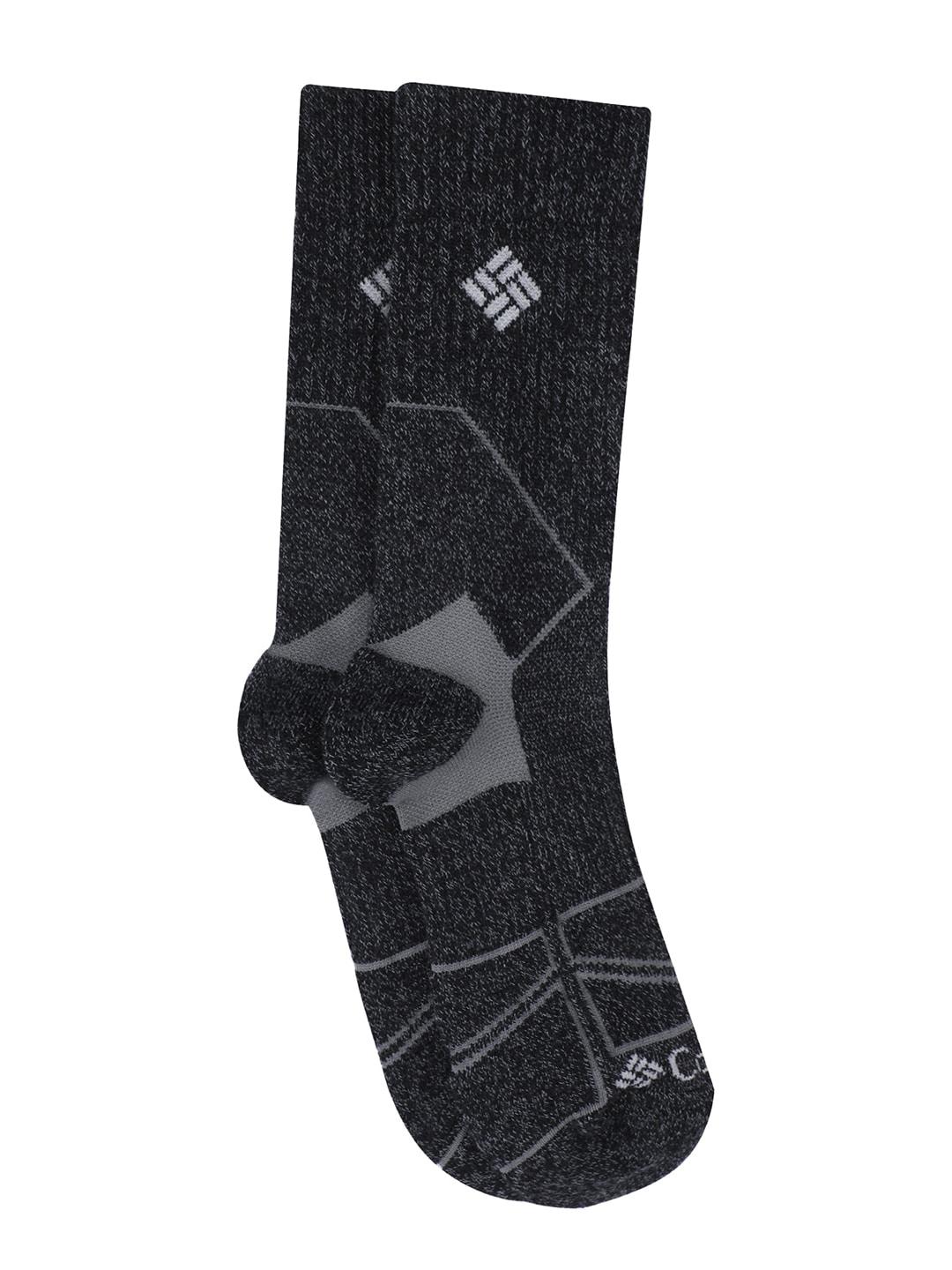 Columbia Men Black SOCKS MN 2P HIKE QTR-HEELPWR 2  (2 Pair) (Non Returnable)