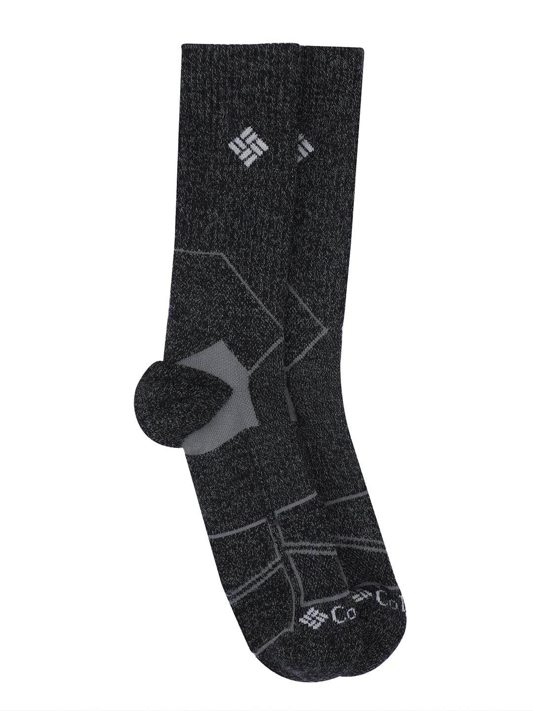 Columbia Men Black SOCKS MN 2P HIKE QTR-HEELPWR 2  (2 Pair) (Non Returnable)