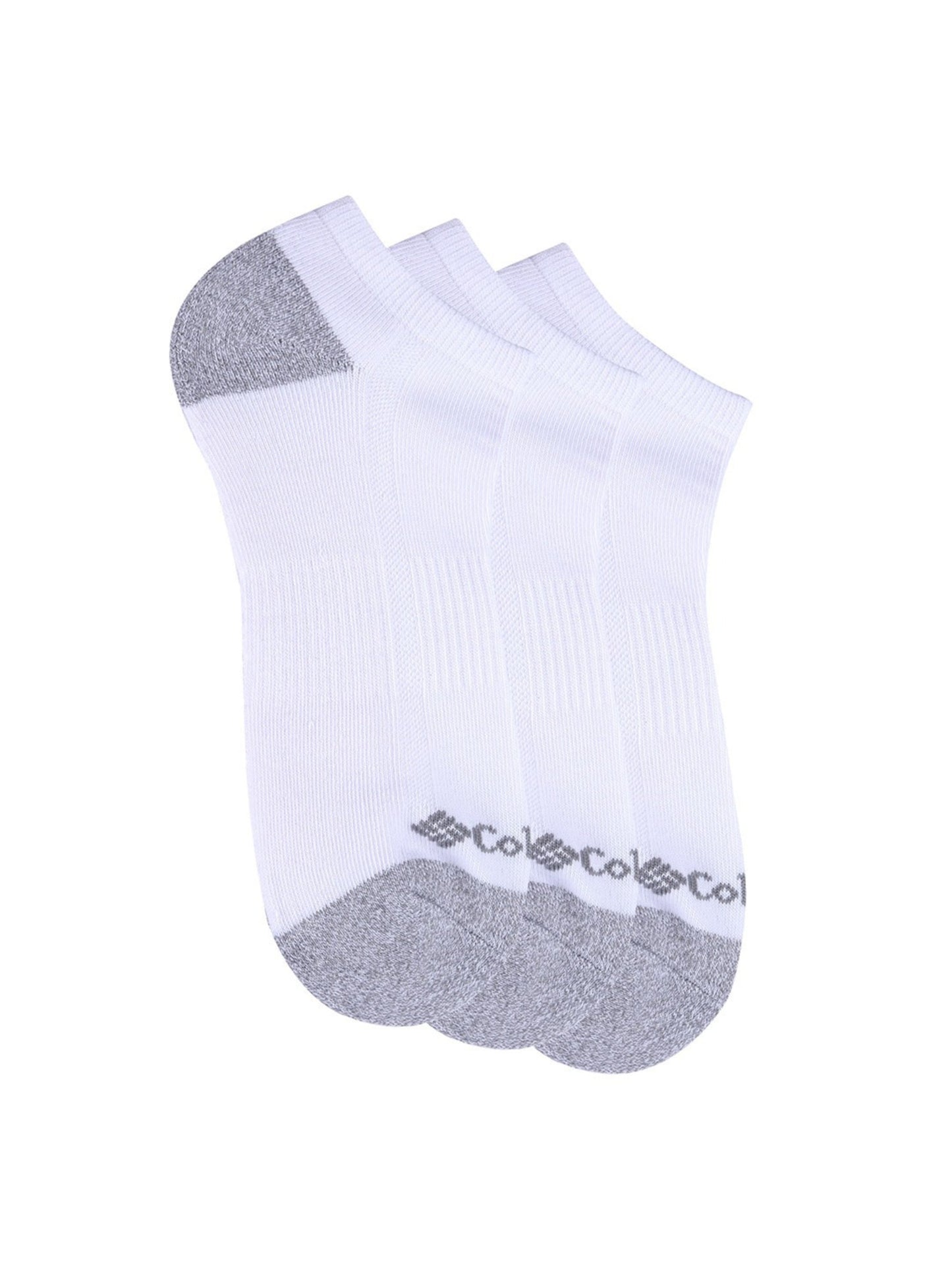 Columbia Men White Half Cushion No-Show Socks - Pack of 3