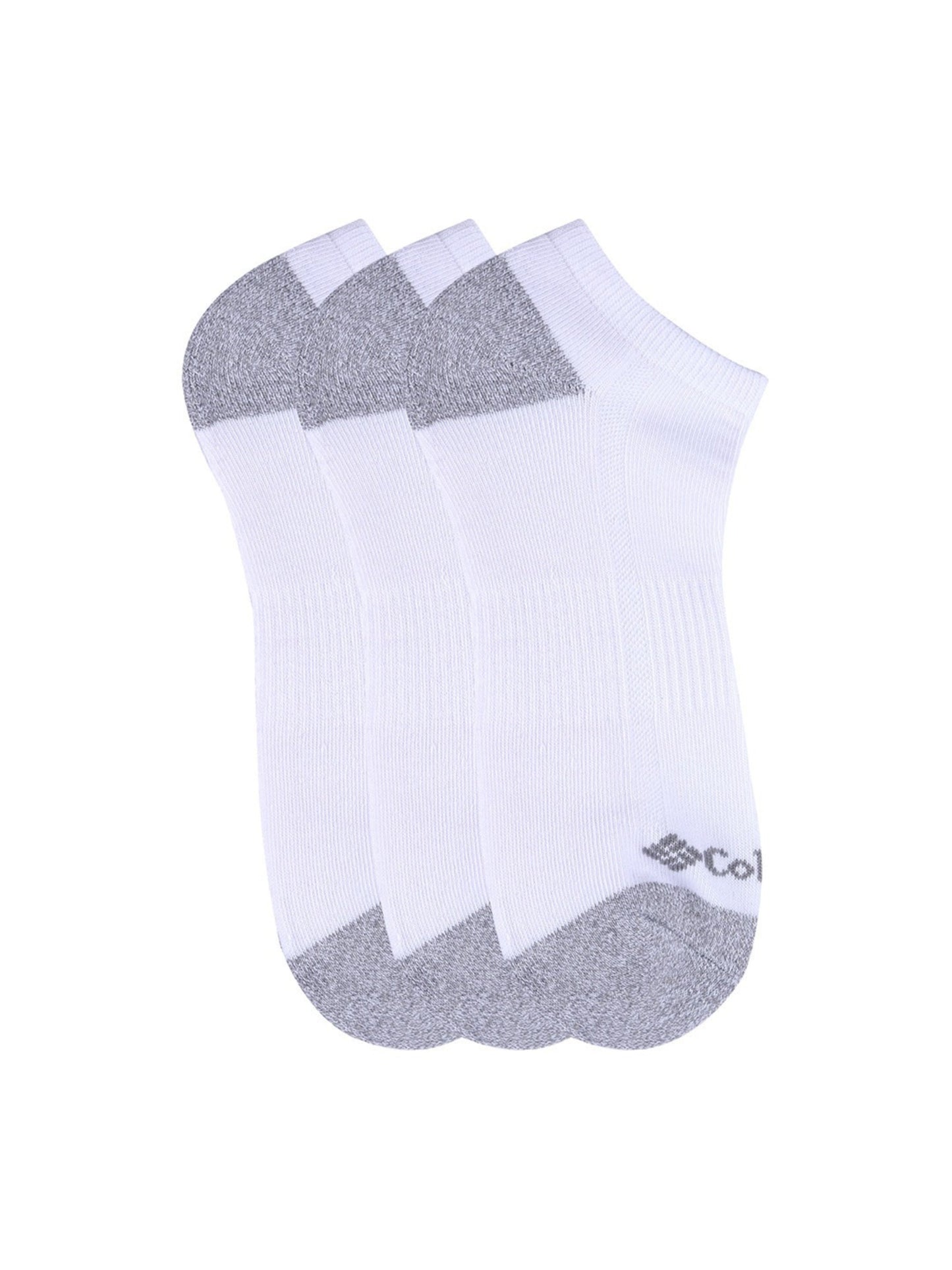 Columbia Men White Half Cushion No-Show Socks - Pack of 3
