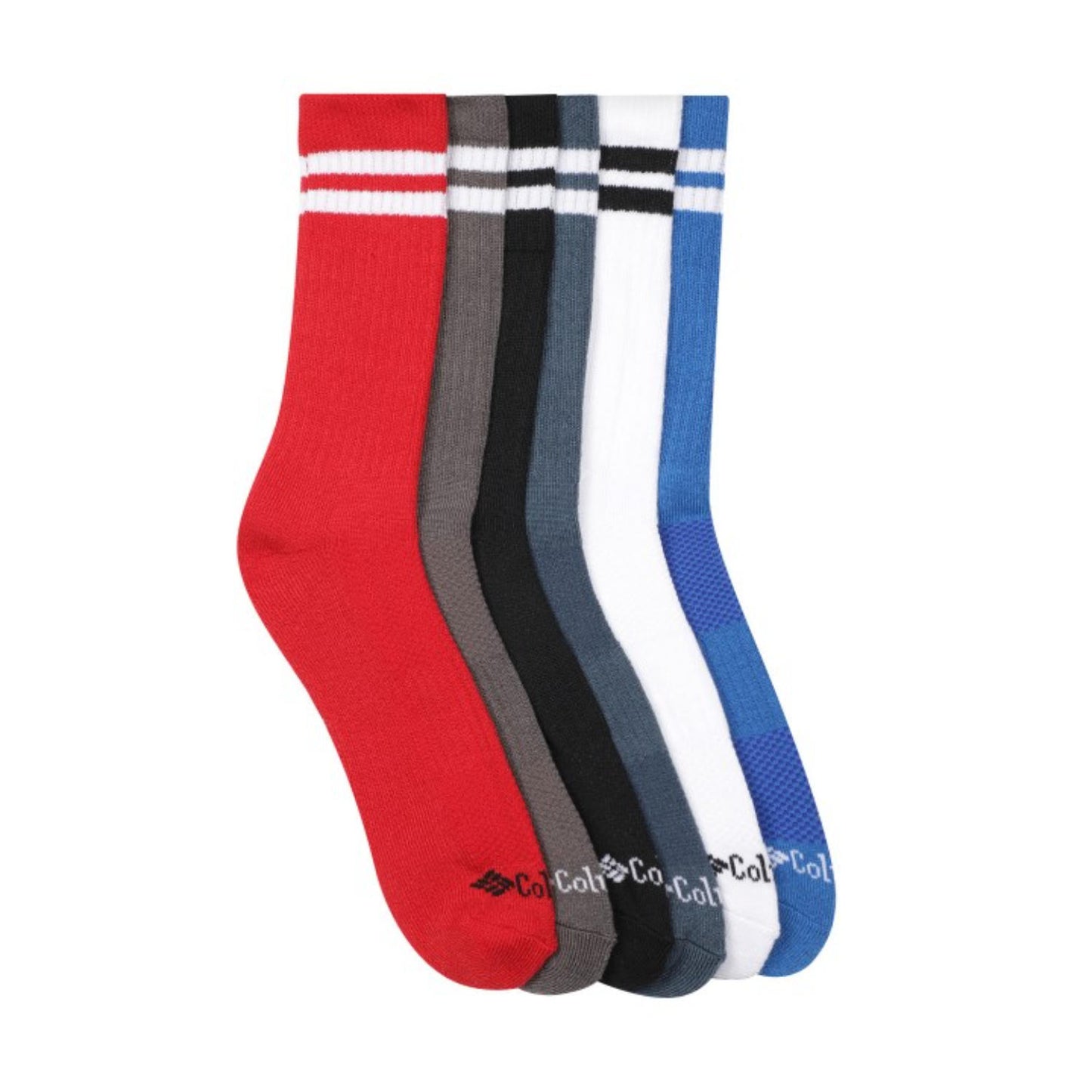 Columbia Men Multi COLOR WOW CREW  (6 Pair) (Non Returnable)