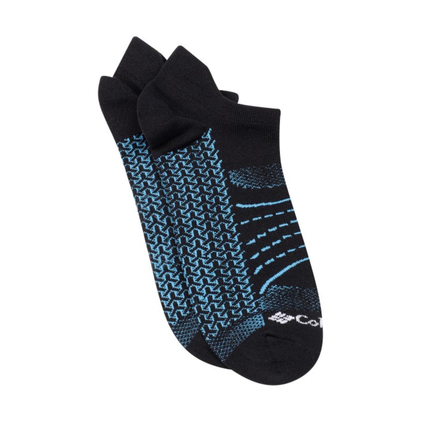 Columbia Womens Black MAPPED BRRR NO-SHOW LIGHTWEIGHT (Non Returnable)