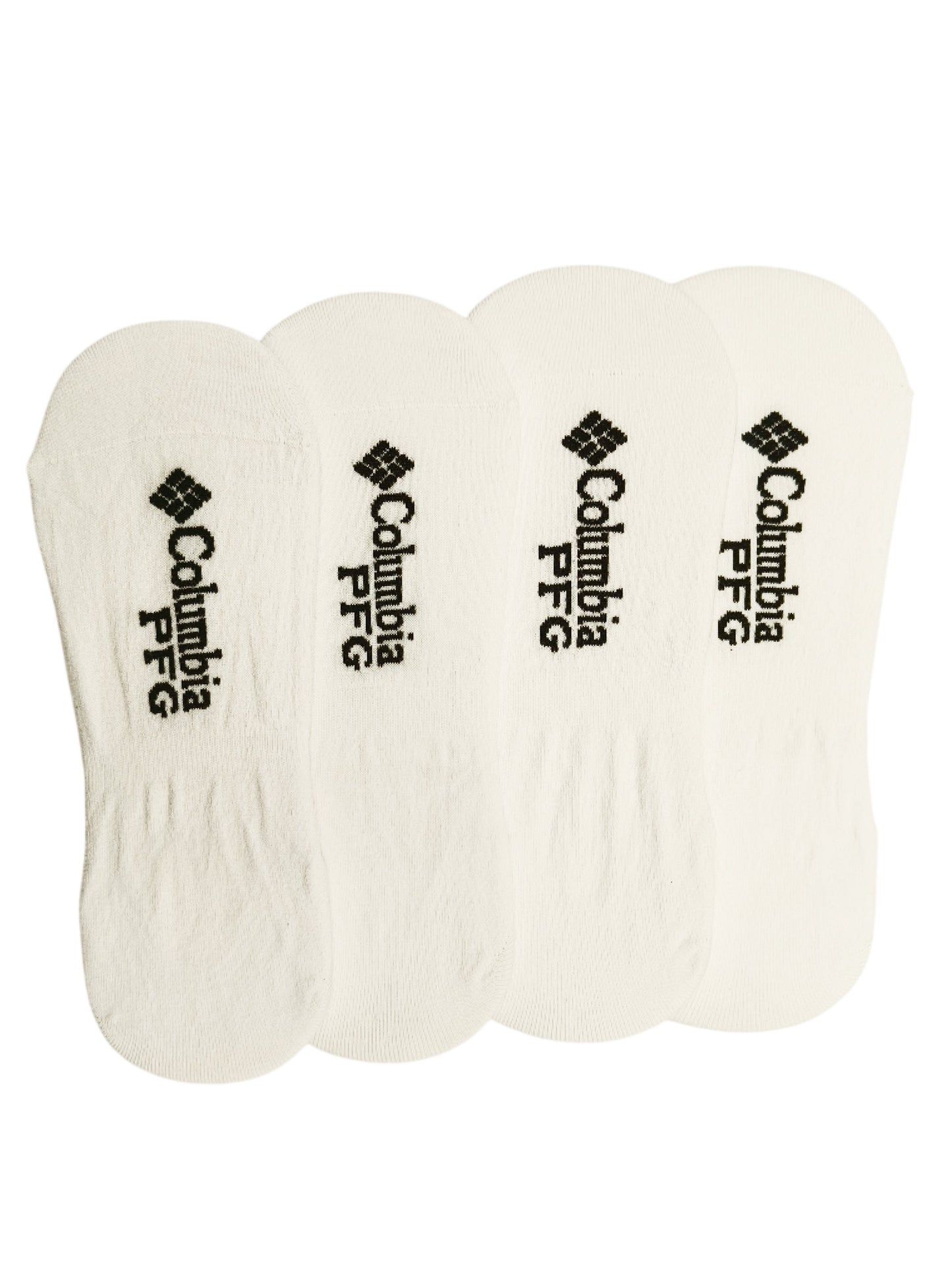 Columbia Men White PFG Basic Liner 4P Socks - Pack of 2