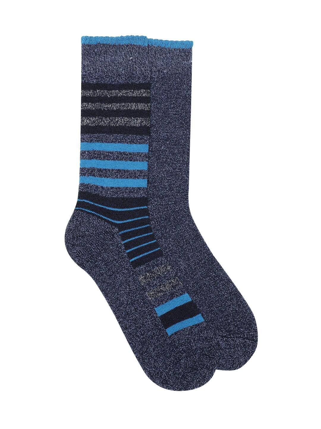 Columbia Women Blue Moisture Control Stripe Crew  (2 Pair) (Non Returnable)