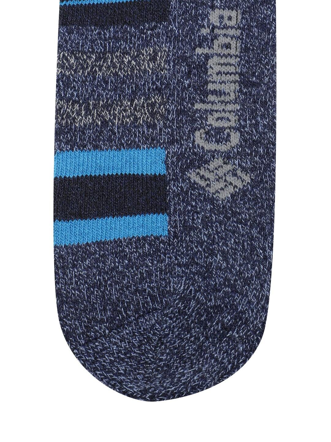 Columbia Women Blue Moisture Control Stripe Crew  (2 Pair) (Non Returnable)