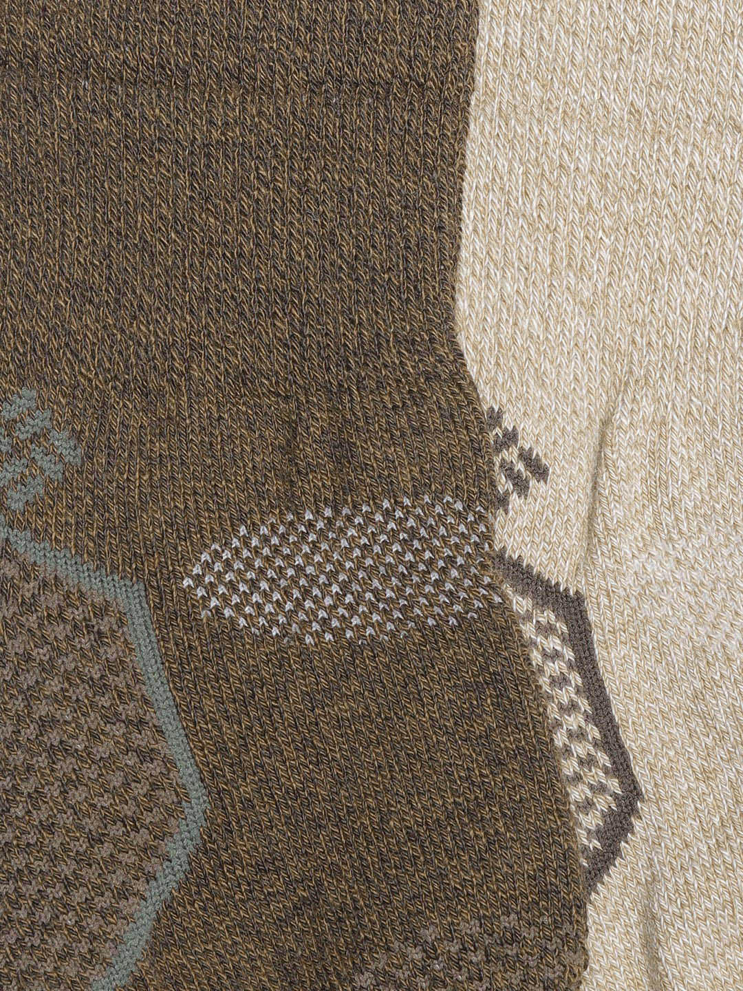 Columbia Men Brown SOCKS MN 2P QTR-BAL PT KHA/BRN (2 Pairs) (Non Returnable)