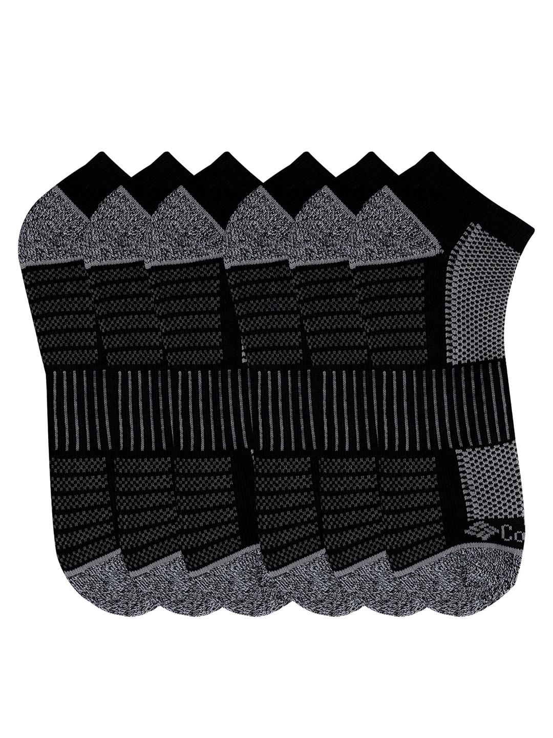 Columbia Men Black SOCKS MN 6P NS/PIQ FTBED (6 Pairs) (Non Returnable)