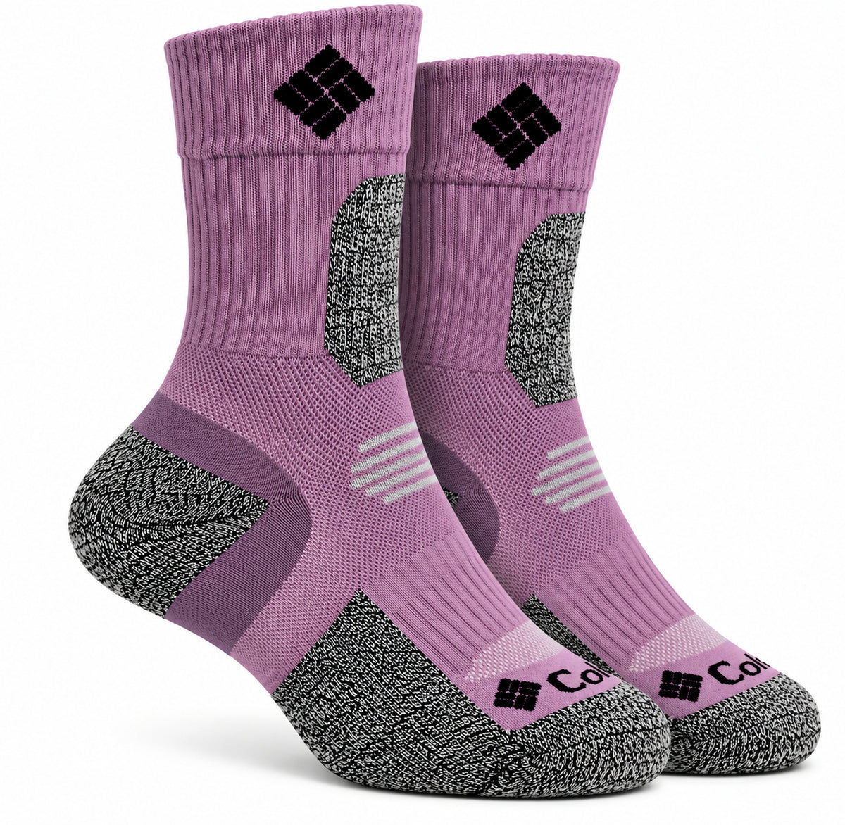 Columbia Unisex Purple Hike Crew Crop Socks (Non Returnable)