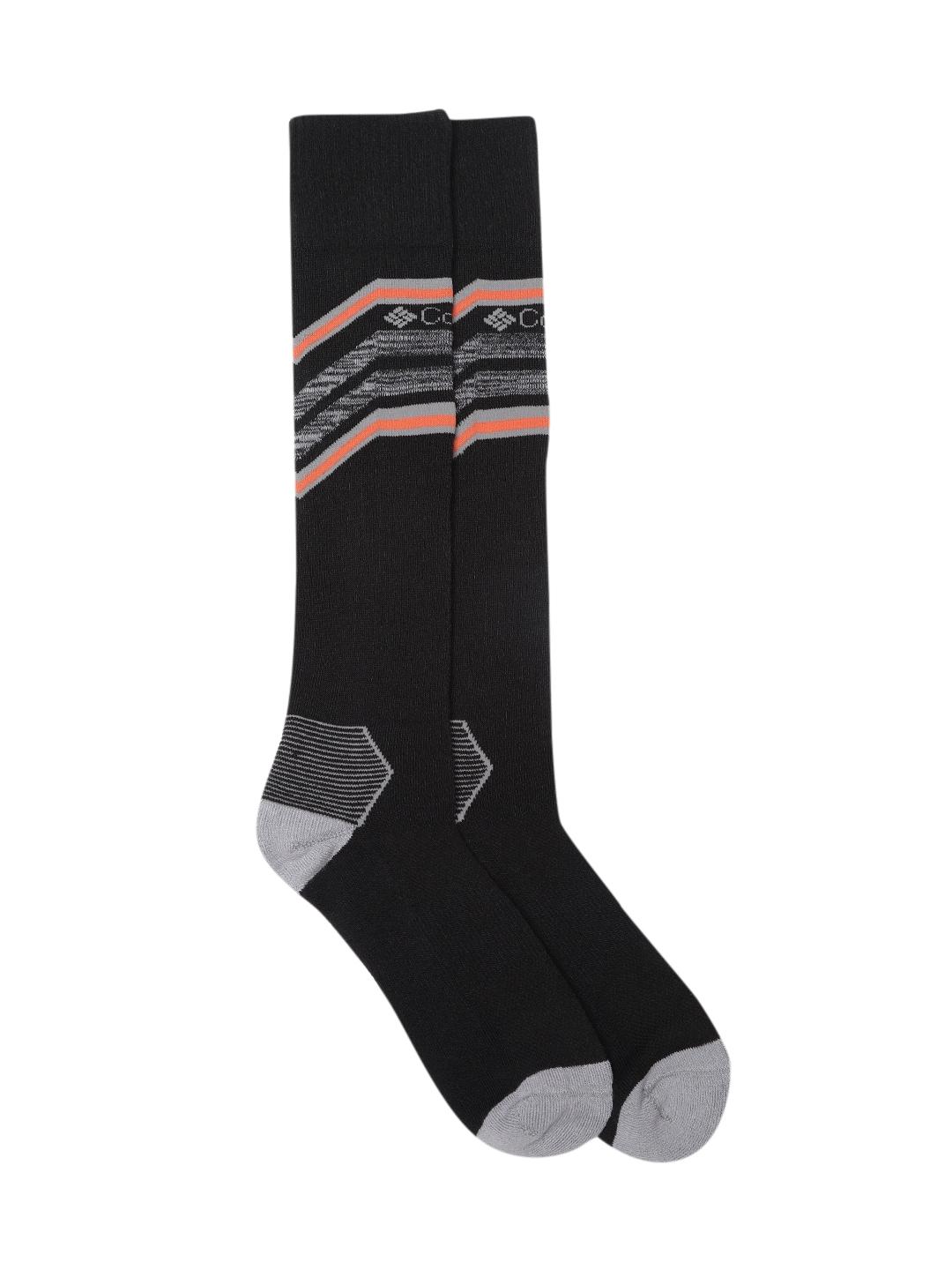 Columbia Unisex Black SOCKS UX 1P SKI OTC-SNOWDRF/M  (1 Pair) (Non Returnable)