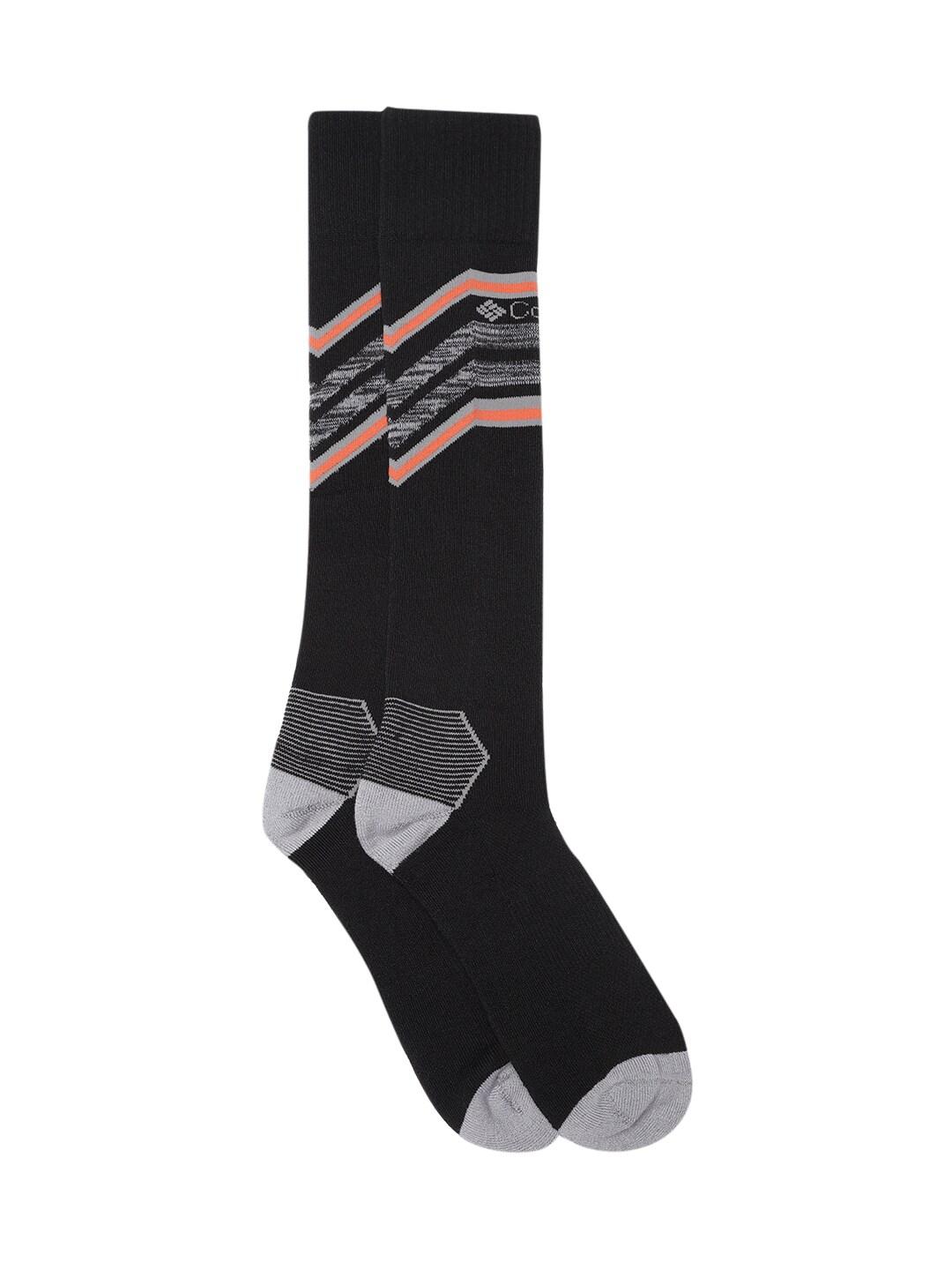 Columbia Unisex Black SOCKS UX 1P SKI OTC-SNOWDRF/M  (1 Pair) (Non Returnable)