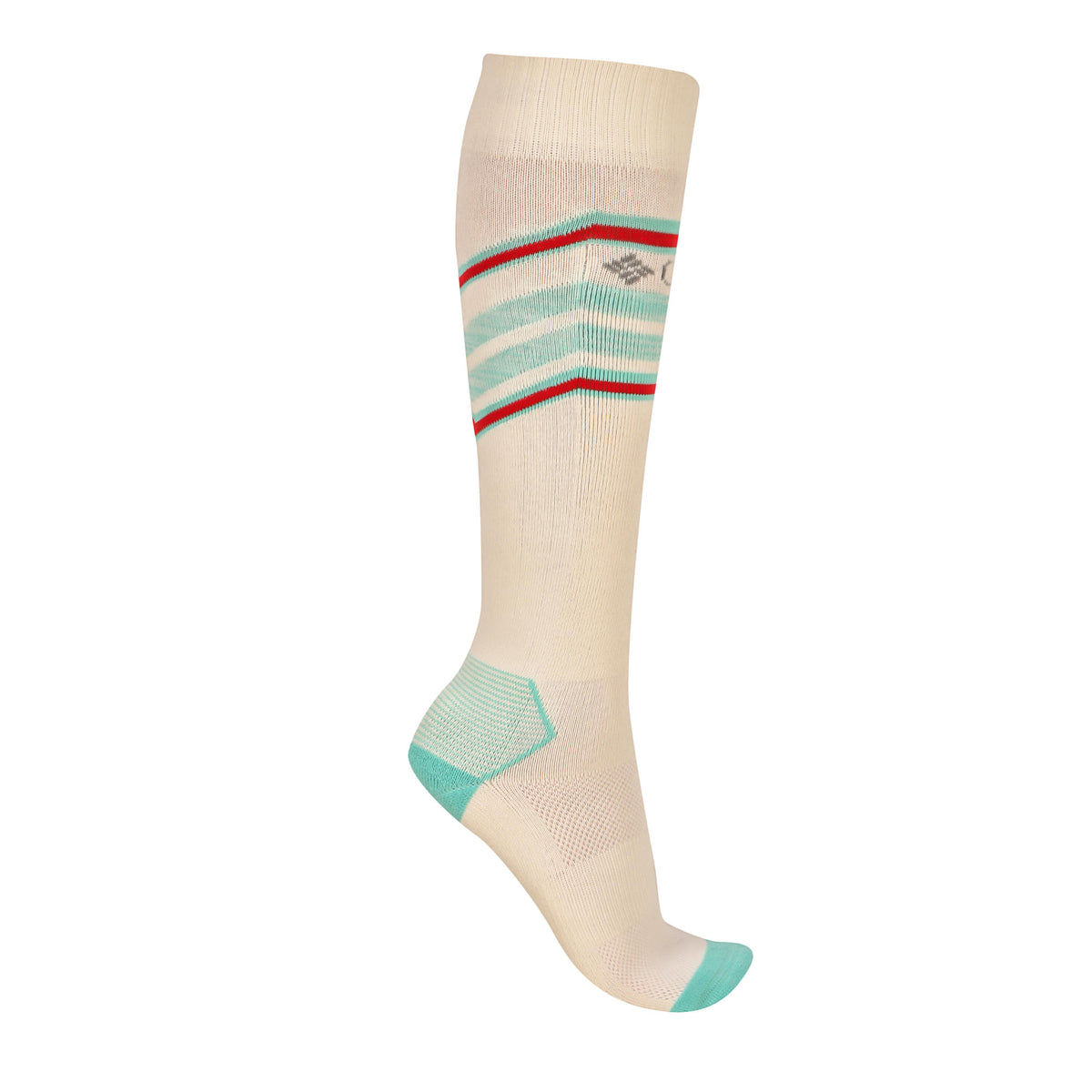 Columbia Unisex White SOCKS UX 1P SKI OTC-SNOWDRF/M  (1 Pair) (Non Returnable)
