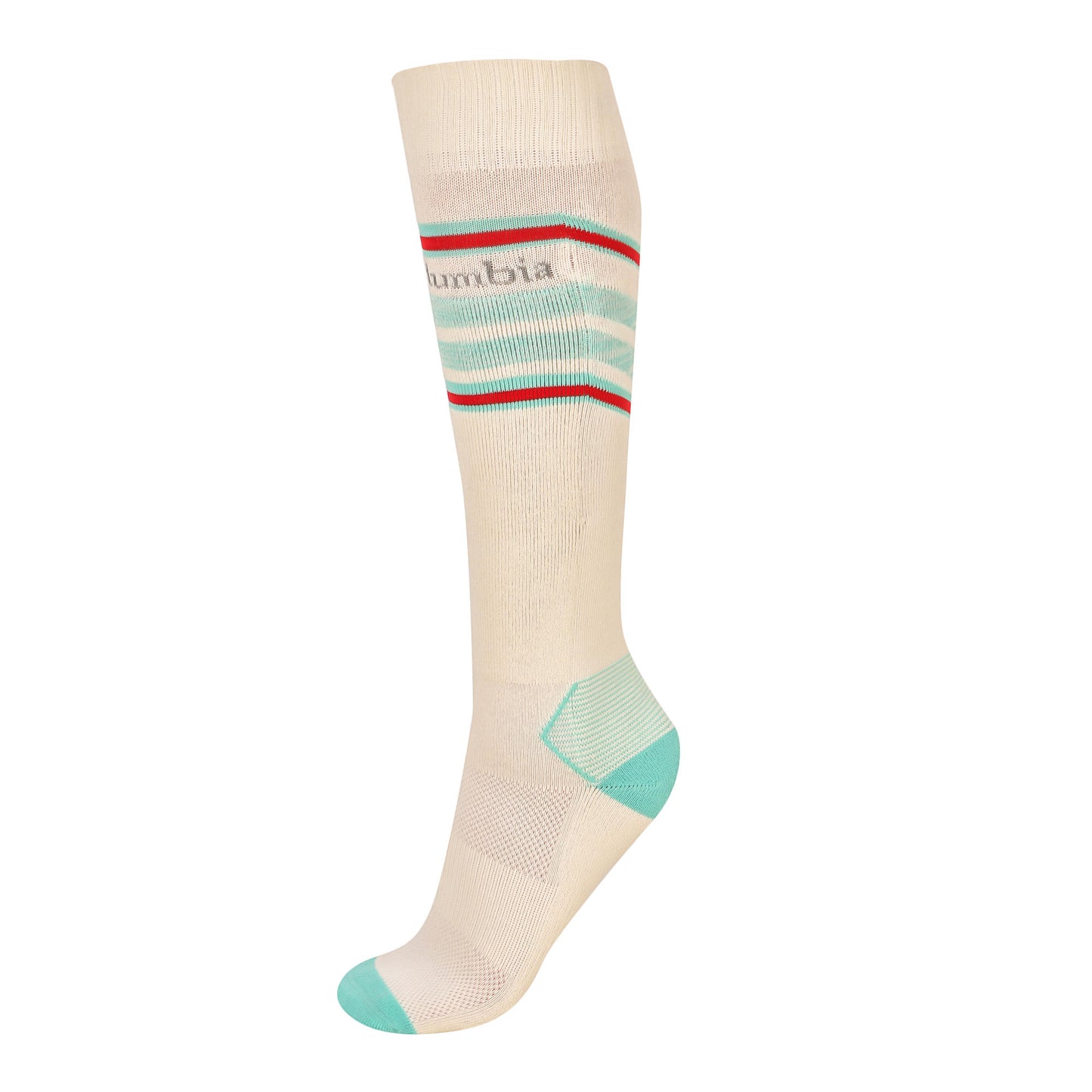 Columbia Unisex White SOCKS UX 1P SKI OTC-SNOWDRF/M  (1 Pair) (Non Returnable)