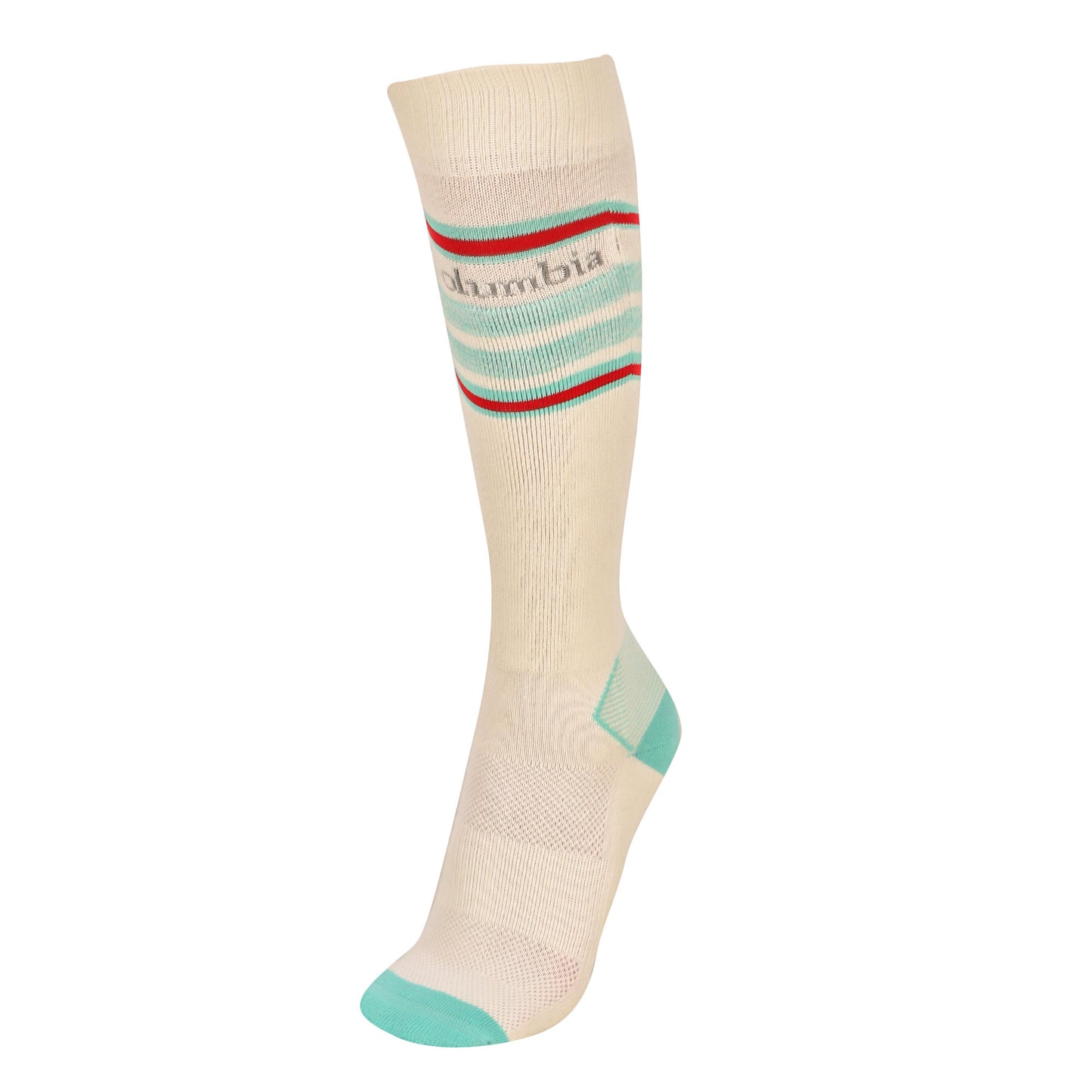 Columbia Unisex White SOCKS UX 1P SKI OTC-SNOWDRF/M  (1 Pair) (Non Returnable)