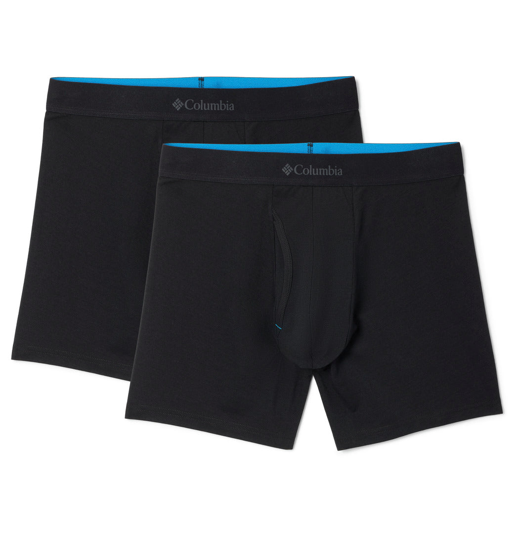 Columbia Men Black Omni-Wick Merino Wool Boxer Brief - Pack of 2 (Non-Returnable)
