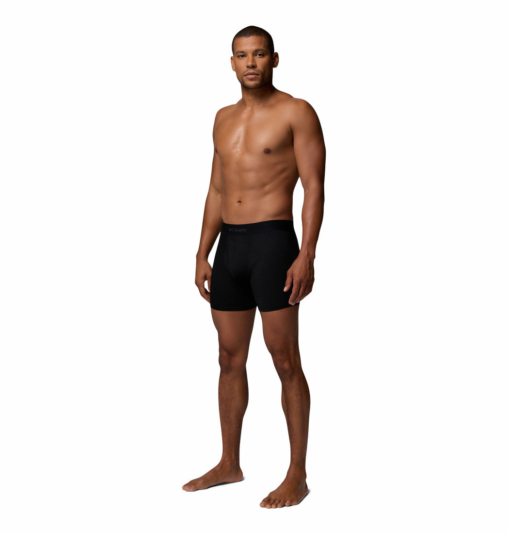Columbia Men Black Omni-Wick Merino Wool Boxer Brief - Pack of 2 (Non-Returnable)