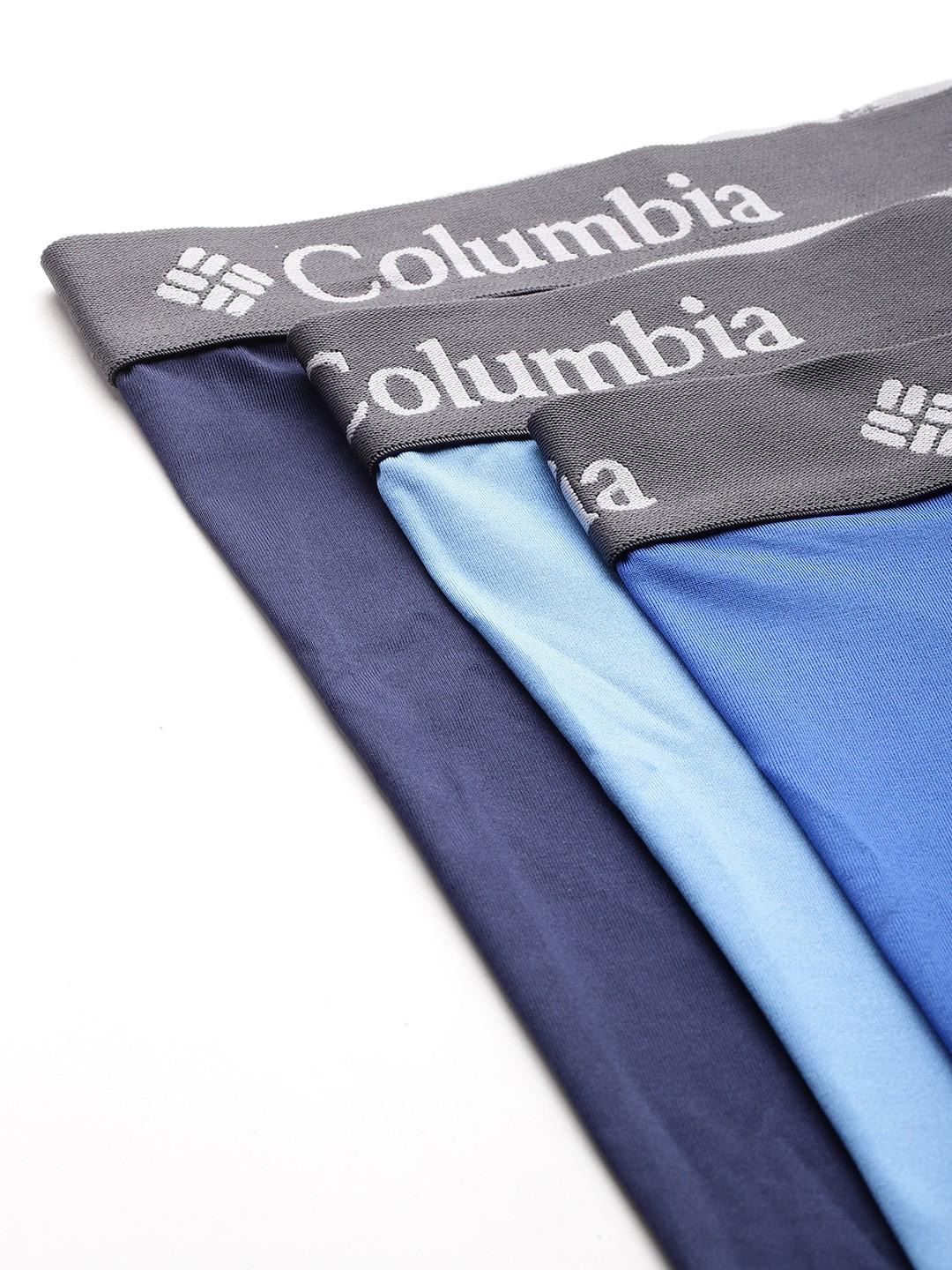Columbia Mens Multi Solid Polyester Stretch Boxer Brief Pack of 3 (Non Returnable)