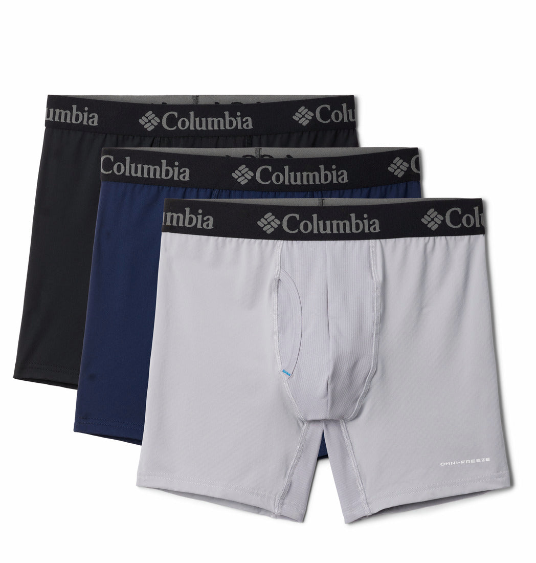 Columbia Men Multi Omni-Freeze Zero Cool Comfort Boxer - Pack of 3