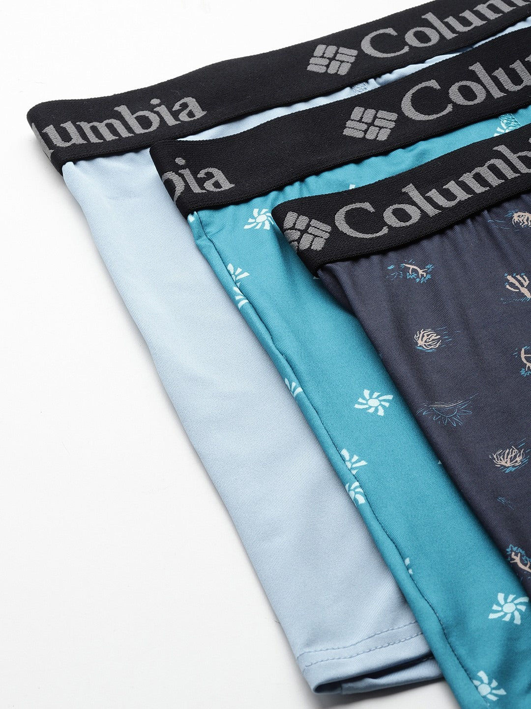 Columbia Men Navy Blue Omni-Wick Printed Stretch Boxer Briefs - Pack of 3 (Non-Returnable)