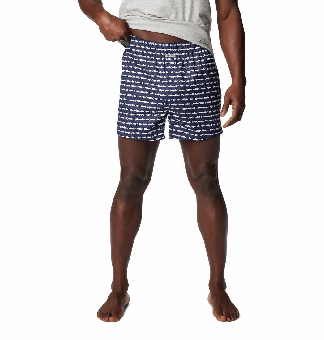 Columbia Men Navy Blue PFG Printed Woven Boxers - Pack of 3 (Non-Returnable)