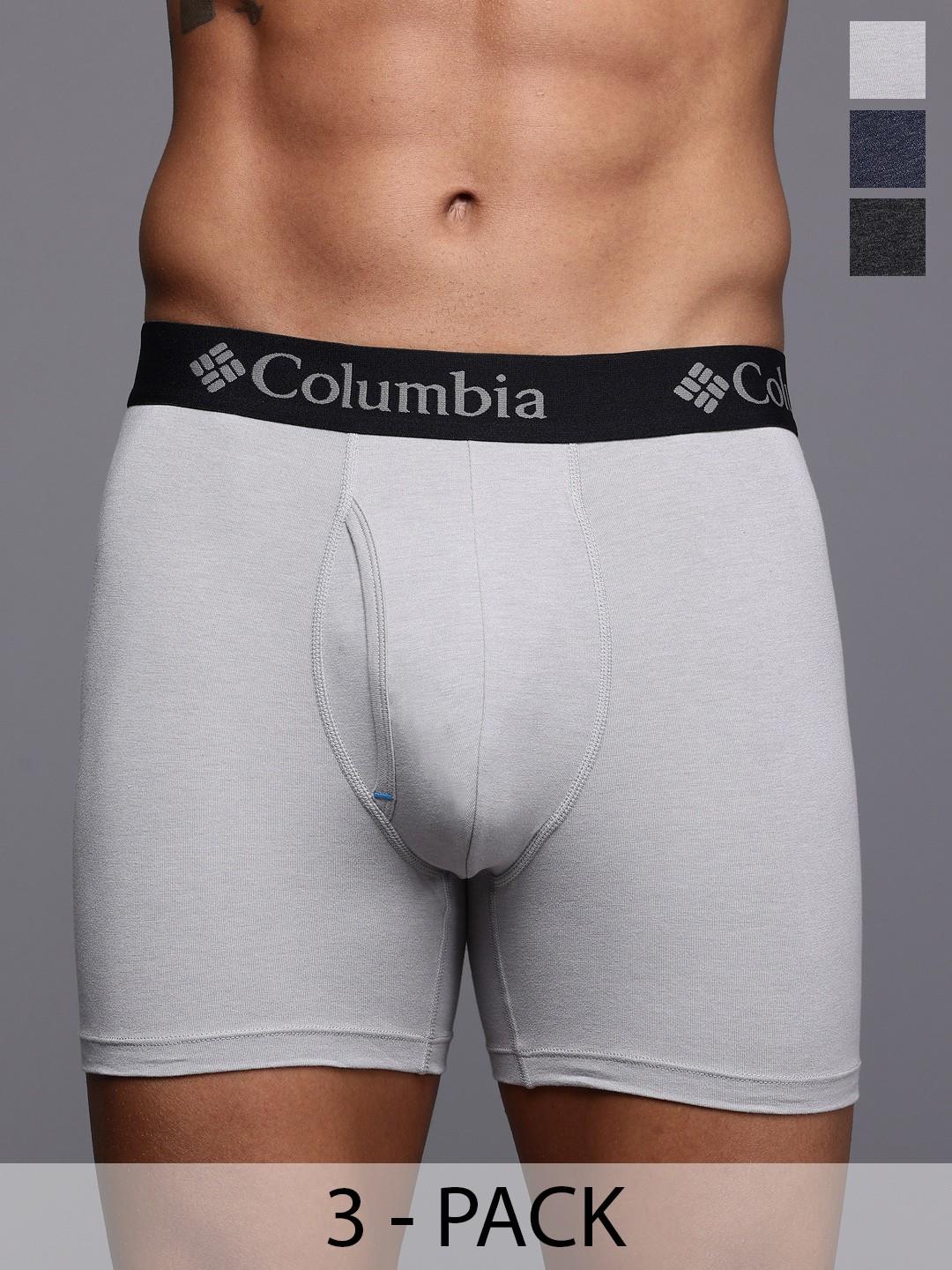 Columbia Men Na Performance Cotton / Stretch 3 Pack Solid Boxer Brief (Non Returnable)